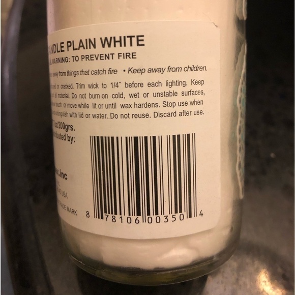 LUMEX Candle 7oz White Blue Tall Glass Wax Candle Seashells - Picture 6 of 10